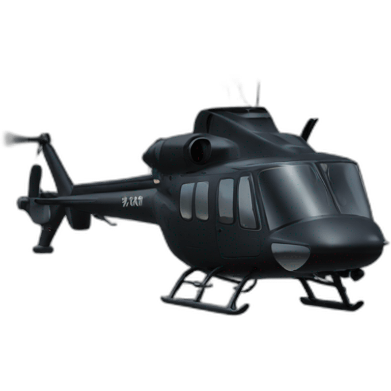 black cat helicopter emoji