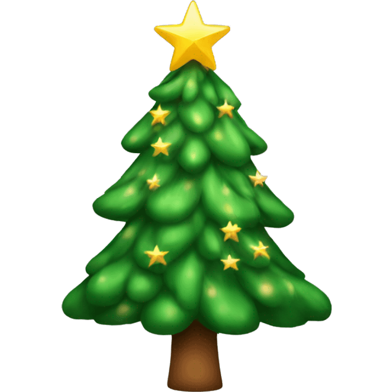 christmas tree with a star emoji