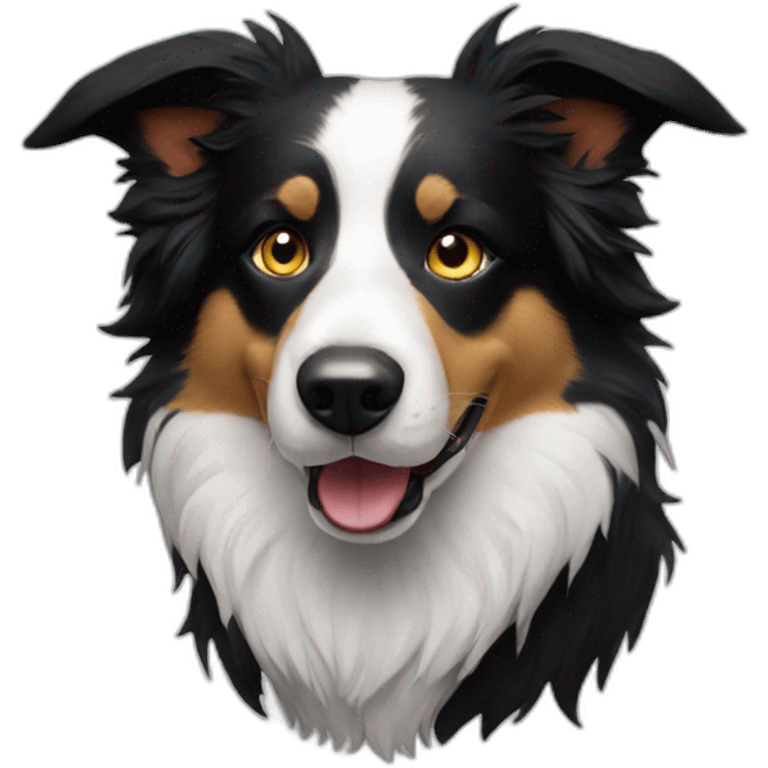 Border collie halloween emoji