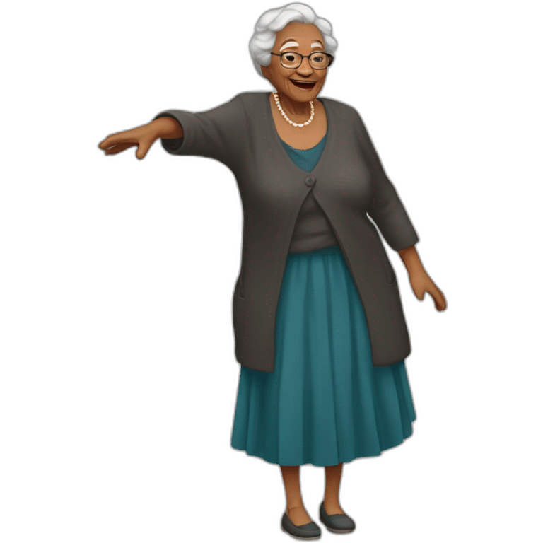 Grand mère qui danse emoji