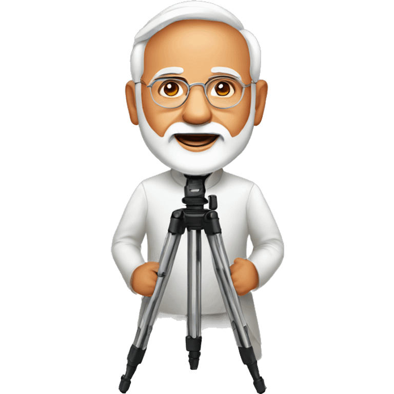 narendra modi holding tripod emoji