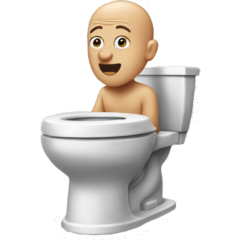 bald skibidi toilet emoji