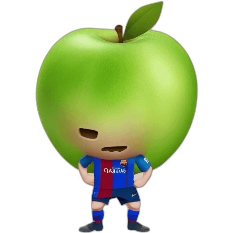 Messi mange une pomme emoji