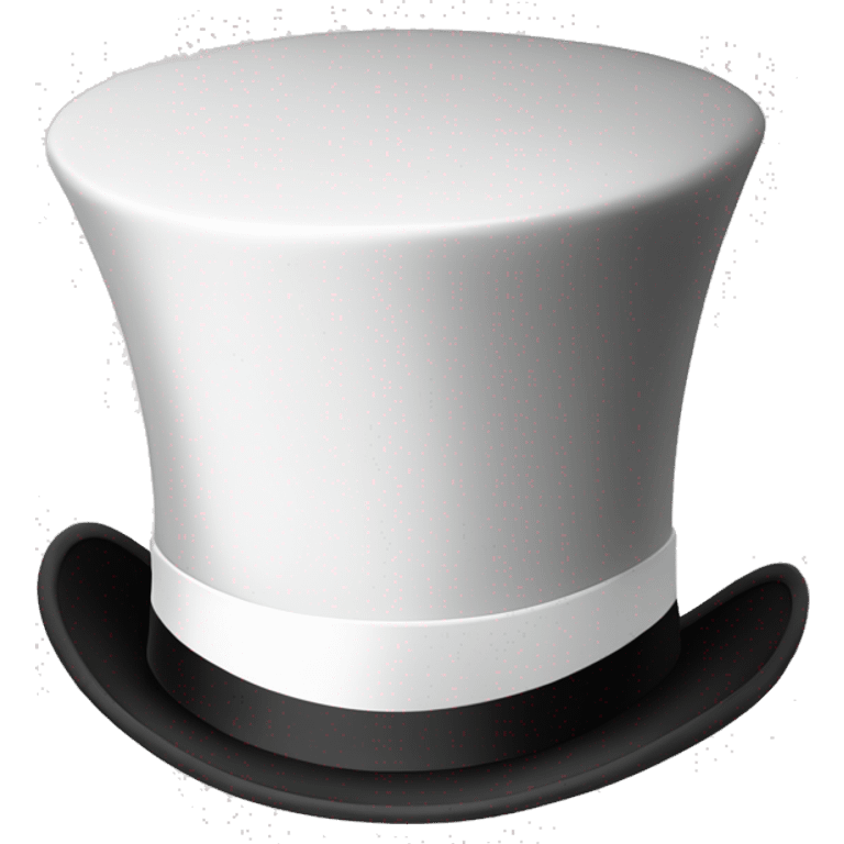 white colour magic top hat emoji