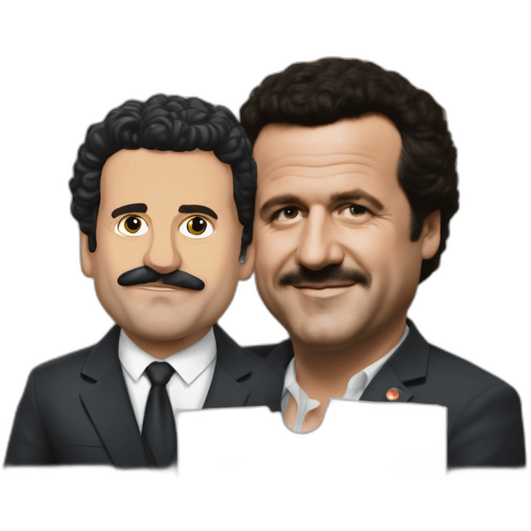 Pablo escobar avec Emmanuel Macron emoji