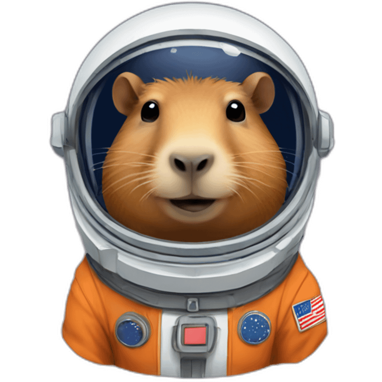 Capybara astronaute emoji