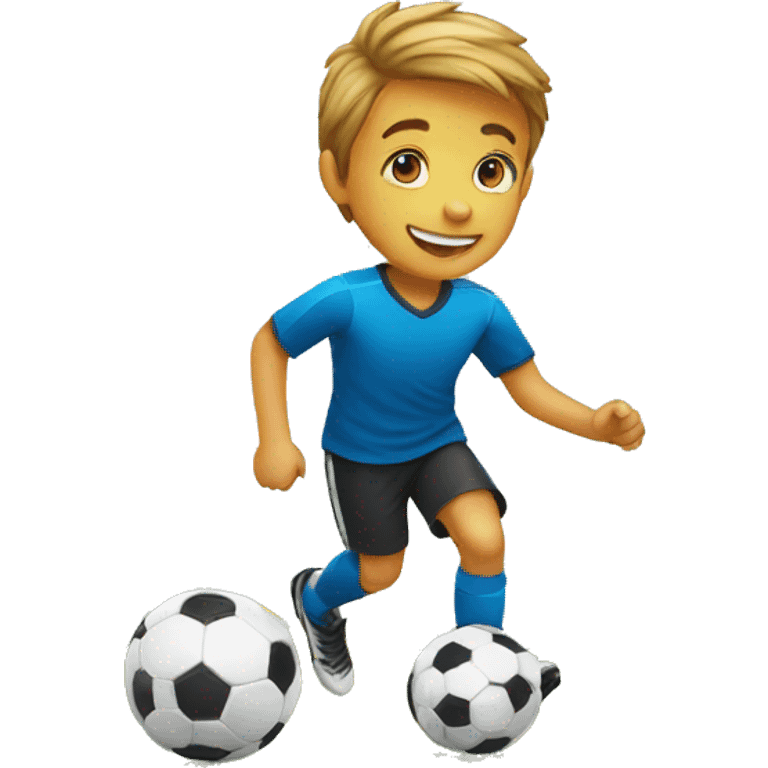 kid play soccer emoji