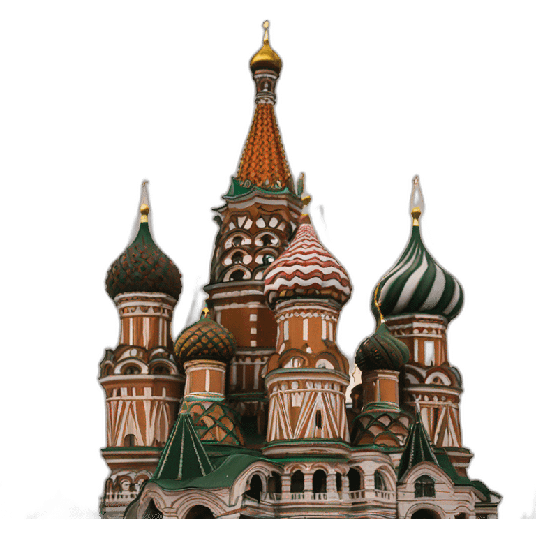 The brown ghost over St. Basil's Cathedral emoji