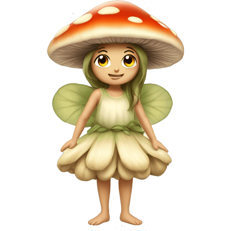 A mushroom fairy emoji