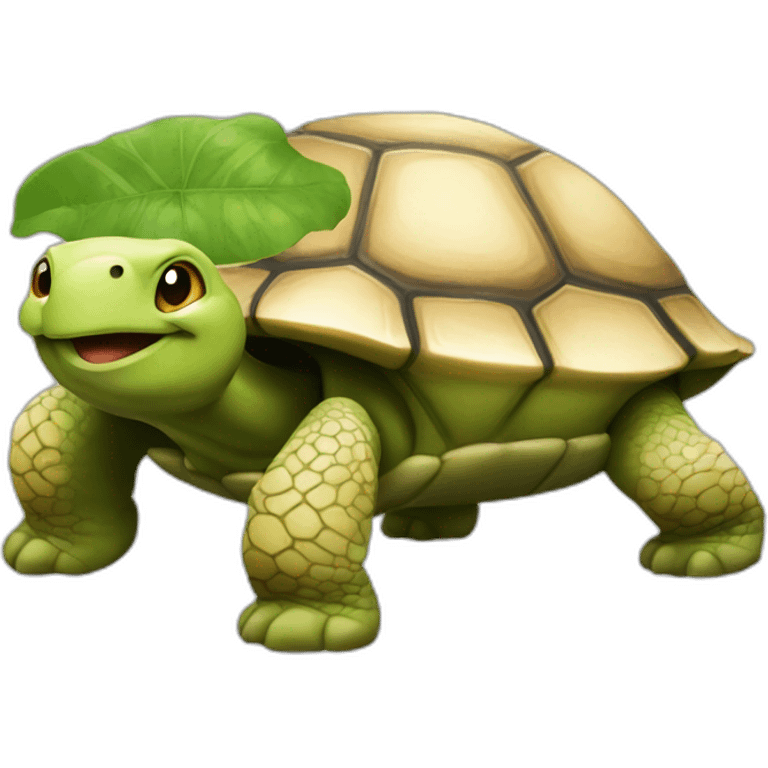 chat sur une tortue emoji