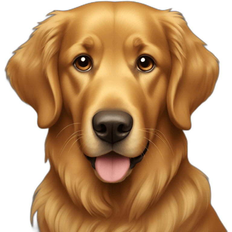 male golden retriever in a darker brown colour emoji