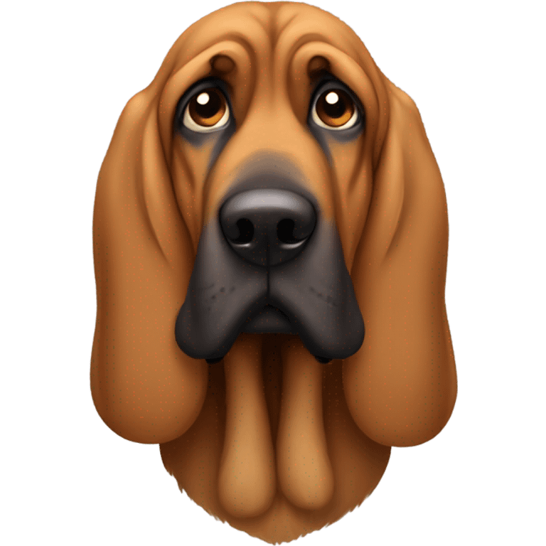 A sad-face Bloodhound. emoji