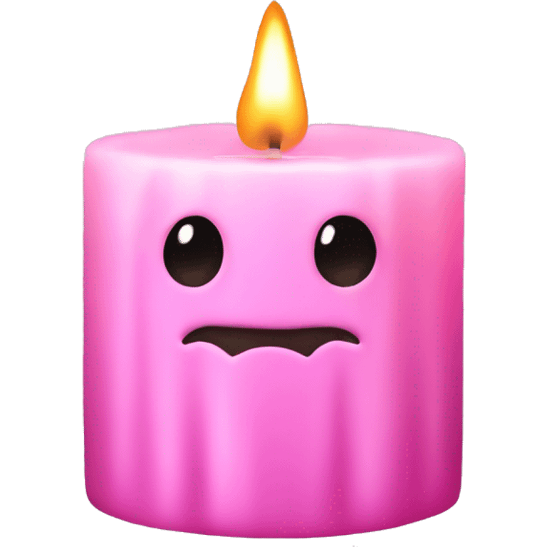 Halloween light pink candle  emoji