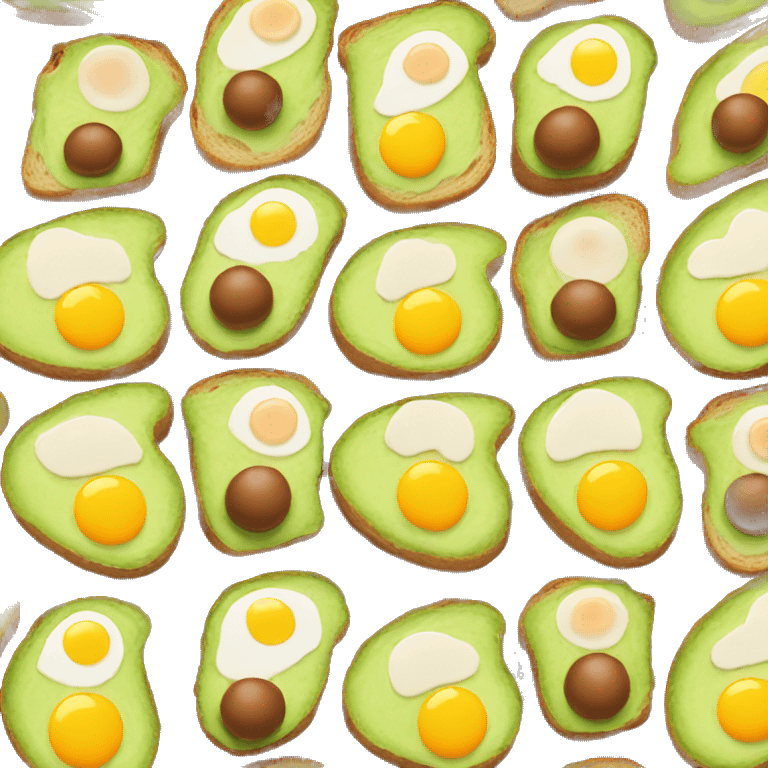 avocado toast with egg emoji