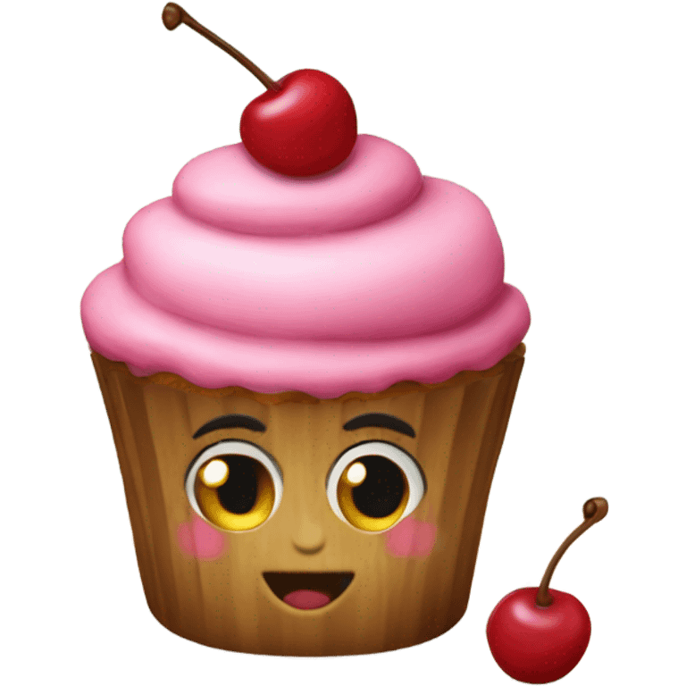 Cherry cupcake cottage core emoji