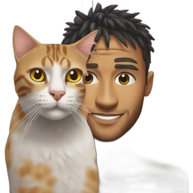 neymar with a cat in a shower emoji