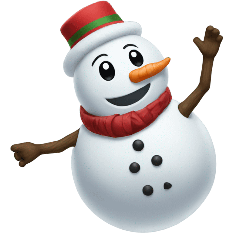 Snowman dancing emoji