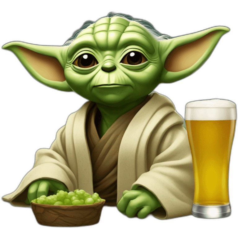 yoda tomando cerveza emoji