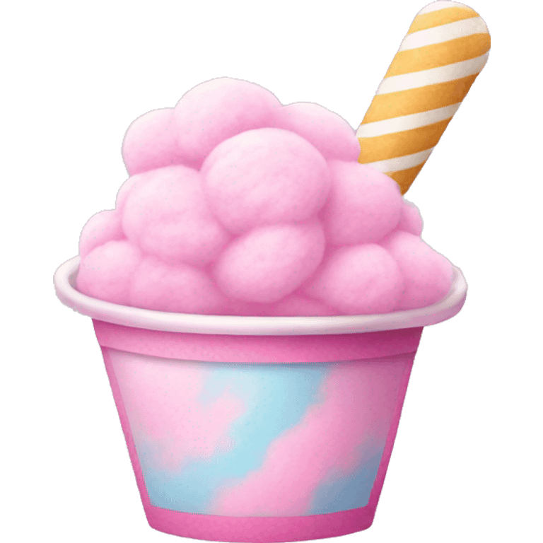 Cotton candy with cup emoji