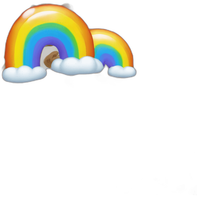 Rainbow poo emoji