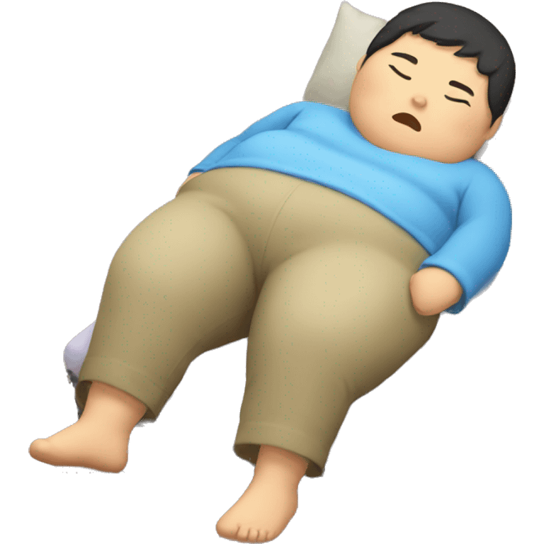 fat asian teenager sleeping emoji