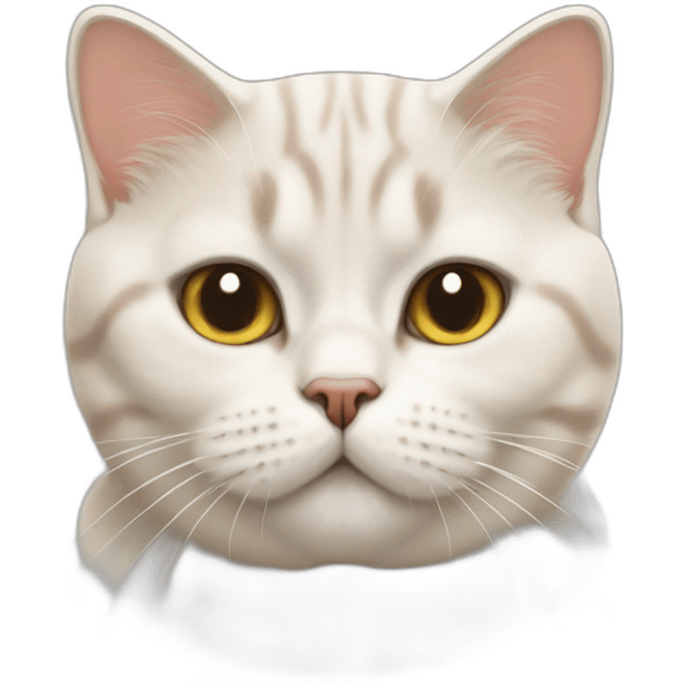 british shorthair beige white cat emoji