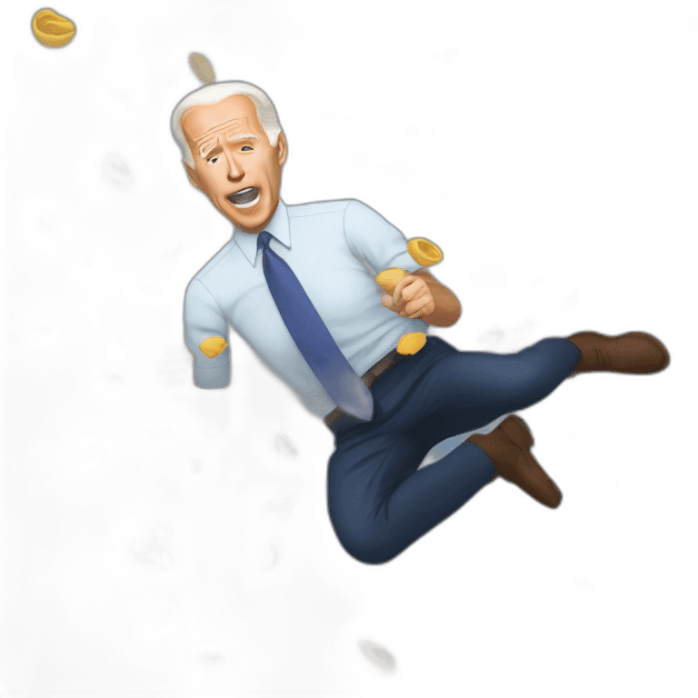 Biden falling emoji