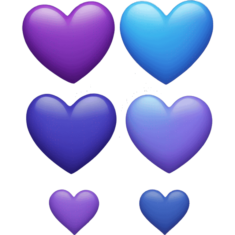 Blue and purple heart  emoji