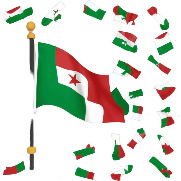 Drapeau pieds-noirs pour les français habitant avant l'indépendance de l'Algérie  emoji