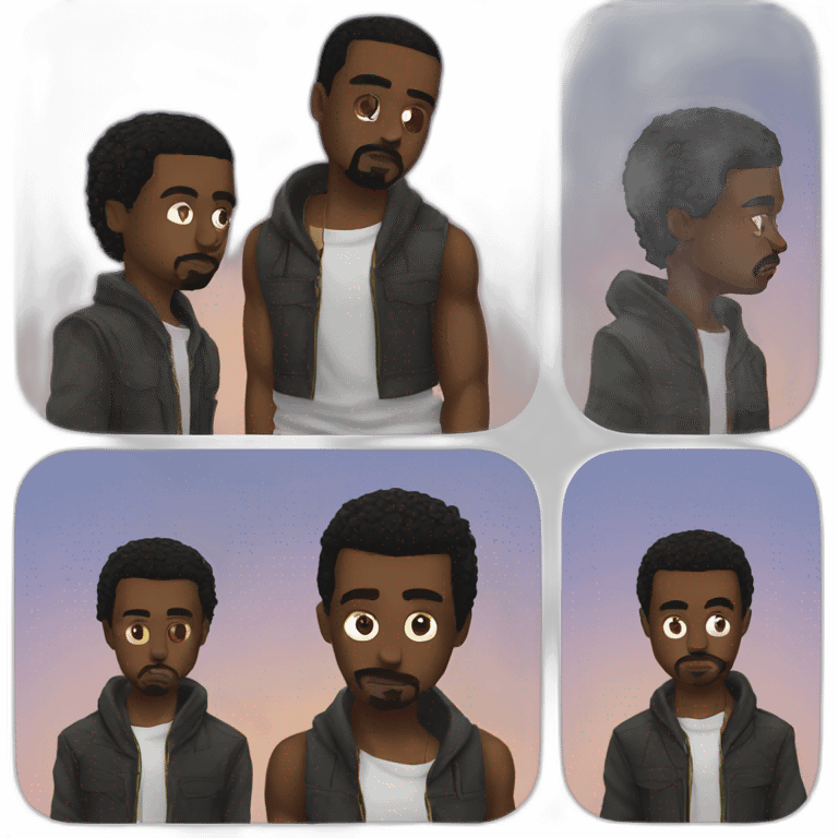 Kanye West and Playboi Carti emoji