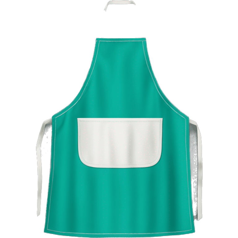 Realistic isolated teal kitchen apron  emoji