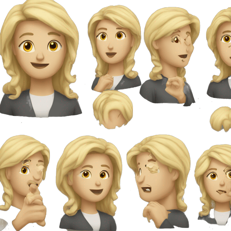 Middle aged blonde preacher emoji