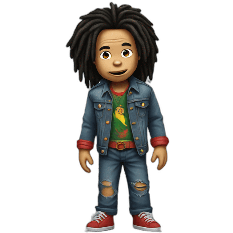 Chucky as bob Marley emoji