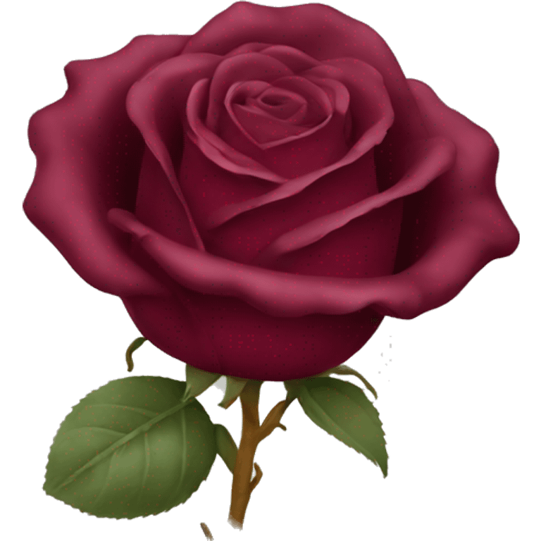 Burgundy rose emoji