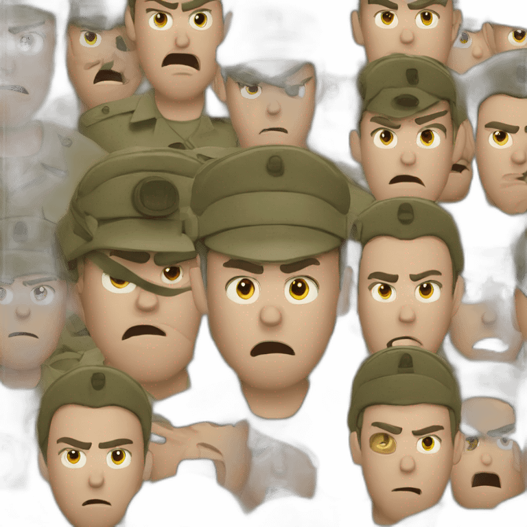 Angry army guy emoji