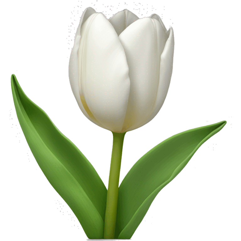 White tulips with bow emoji