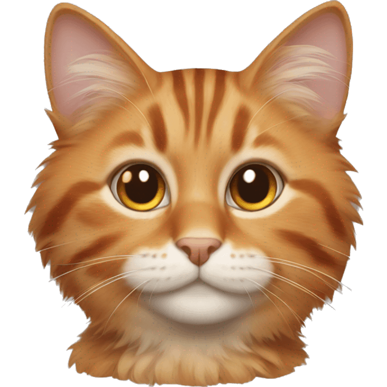 fluffy orange and brown tabby cat  emoji