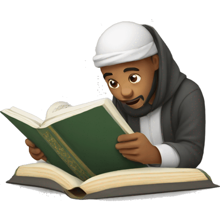 A man reading quran emoji