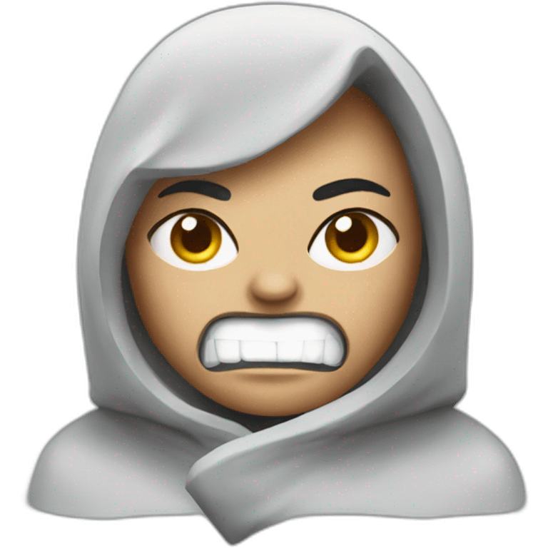 an angry seal-woman emoji