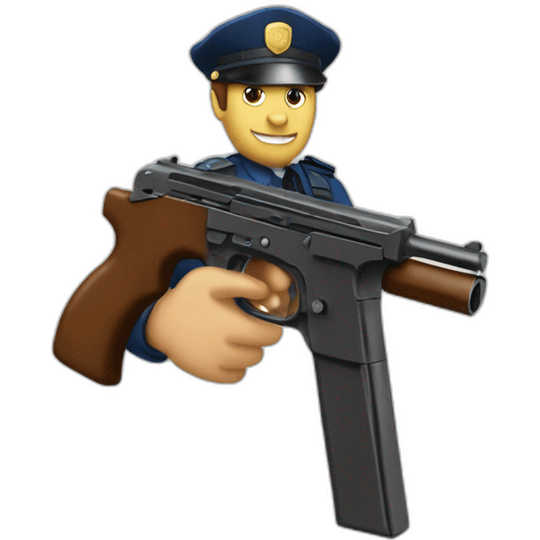 Policier pistolet banane emoji