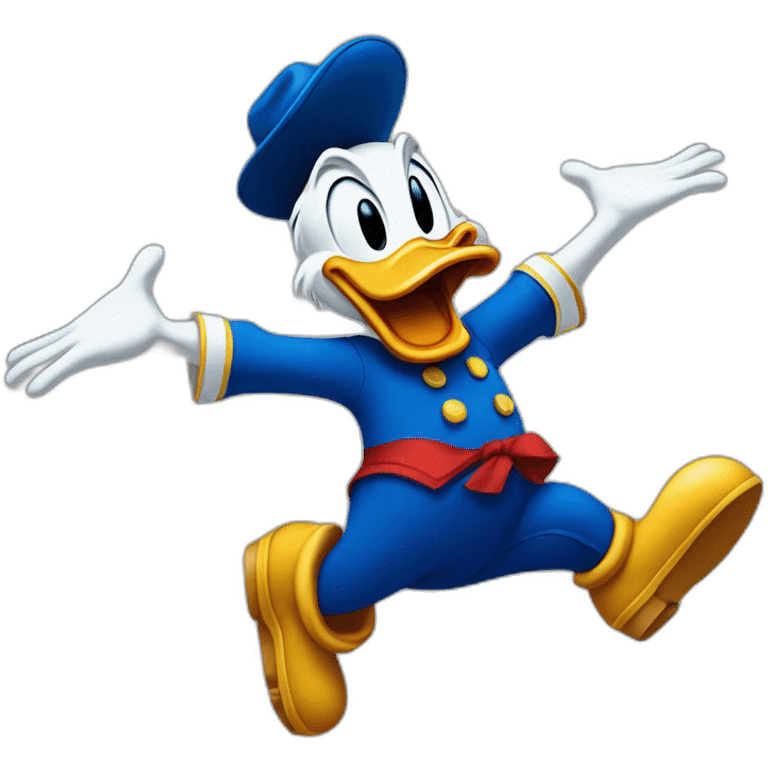 Donald Duck falling  emoji