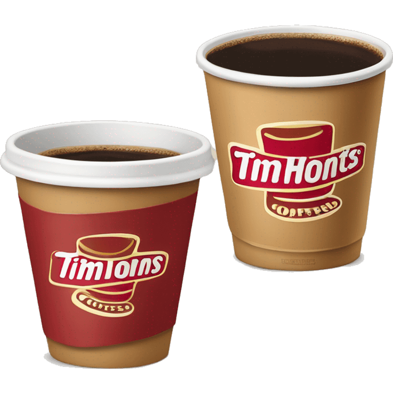 “Tim Hortons coffee cup with iconic logo.” emoji