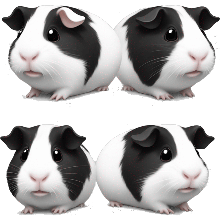 Blak-white Guinea pig  emoji