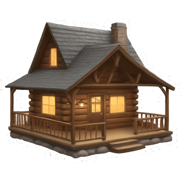 cozy cabin with porch emoji