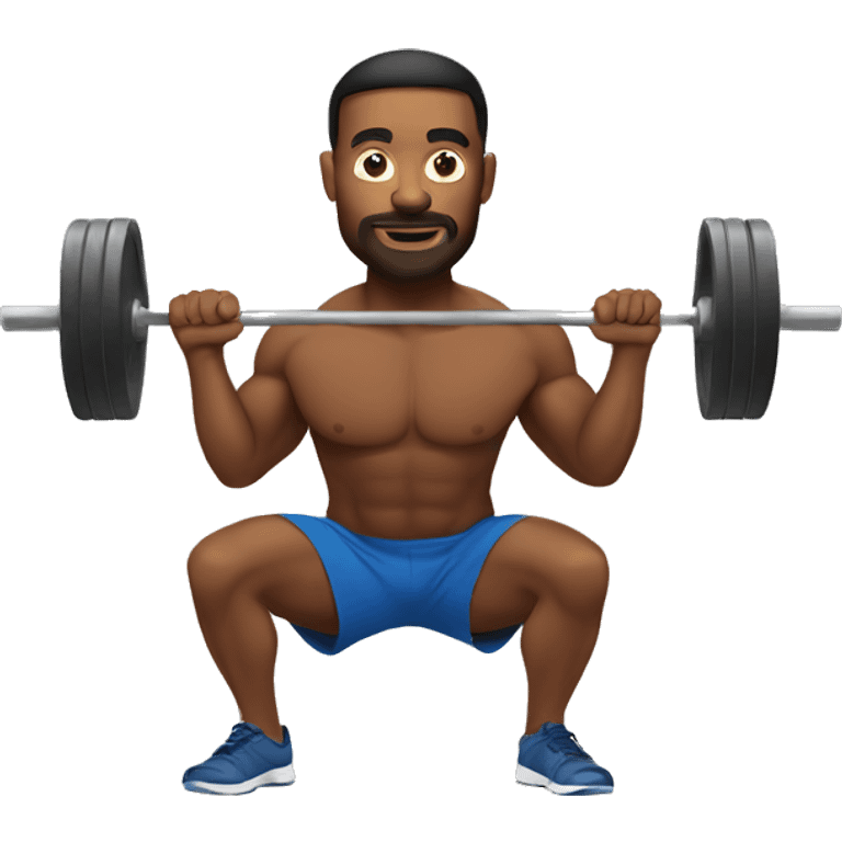 Man doing back squat emoji