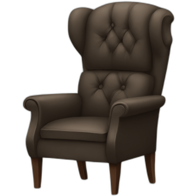 Waiting angry in a armchair emoji