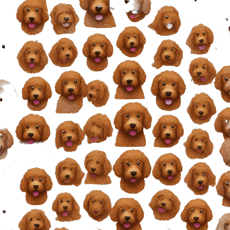 Red golden doodle emoji