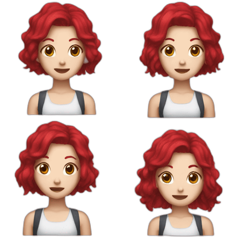 wendy red velvet with a wolfcut hair emoji