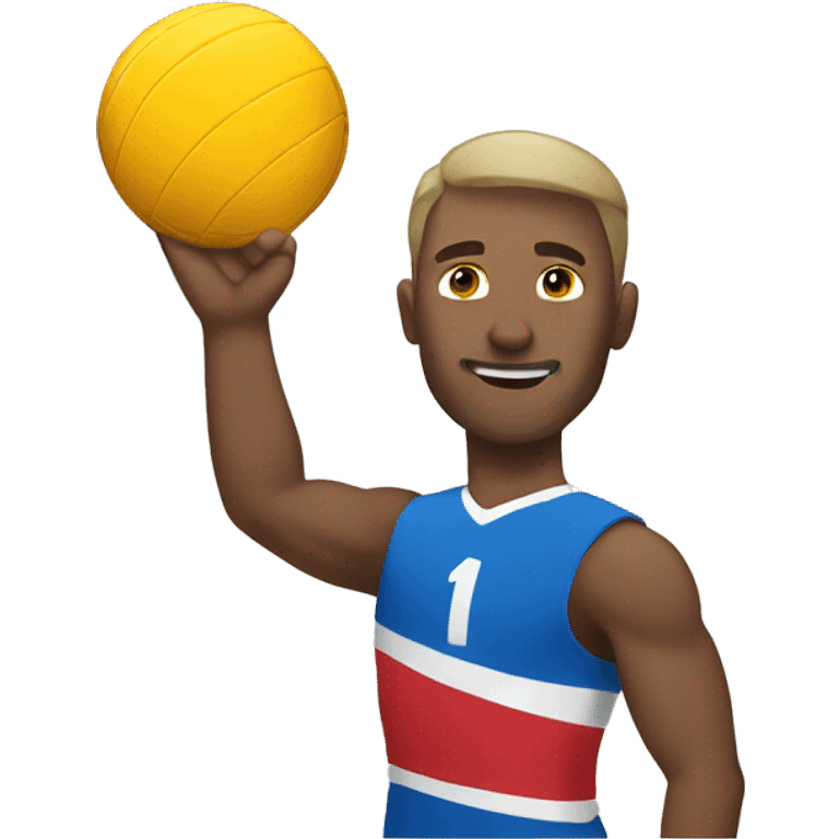 White male playing volleyball emoji