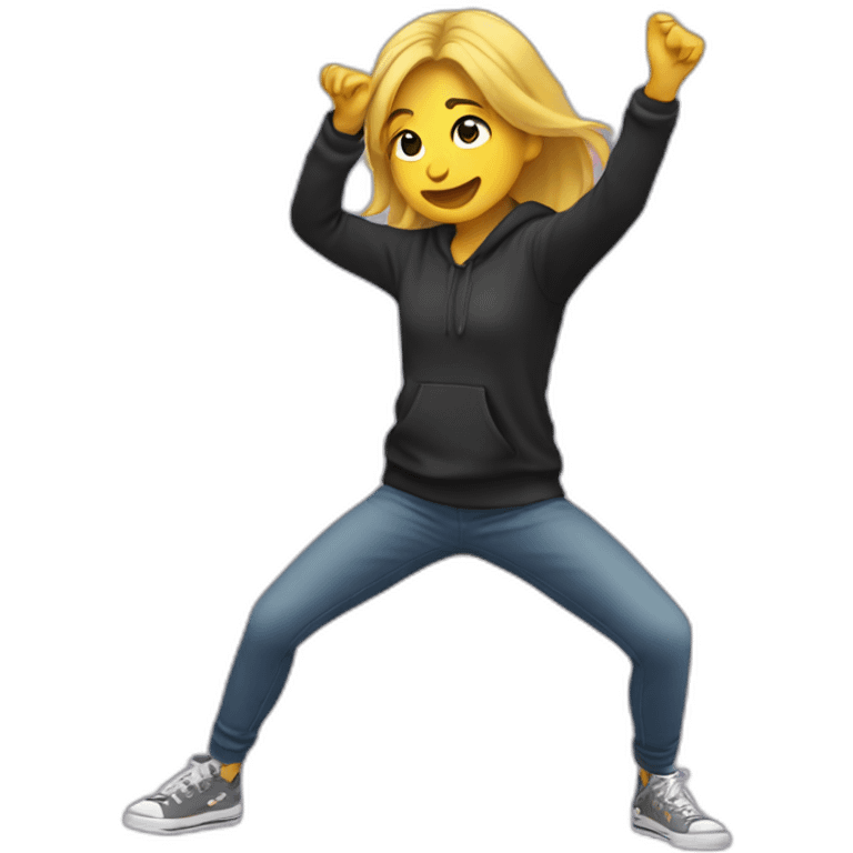 Fille qui DAB emoji